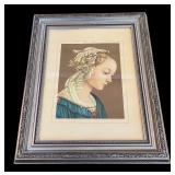 Framed Vintage Portrait Print, The Madonna