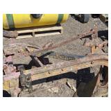 Vintage IH Farm Plow with Steel Frame and Wheels