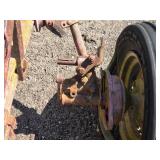 Vintage IH Farm Plow with Steel Frame and Wheels