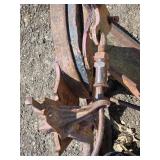 Vintage IH Farm Plow with Steel Frame and Wheels