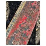 Vintage IH Farm Plow with Steel Frame and Wheels