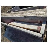 Vintage Seed Planter Implements with Metal Wheels