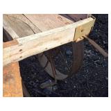 Vintage Seed Planter Implements with Metal Wheels