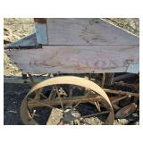 Vintage Seed Planter Implements with Metal Wheels