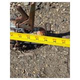 Used Flatbed Trailer Frame with Wooden Dump Deck that is 8