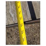 Used Flatbed Trailer Frame with Wooden Dump Deck that is 8