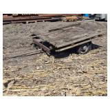 Used Wooden Agricultural Box Trailer with Steel Frame