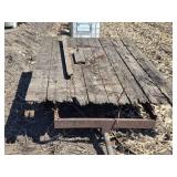 Used Wooden Agricultural Box Trailer with Steel Frame