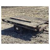Used Wooden Agricultural Box Trailer with Steel Frame