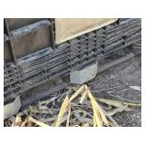 Large Black Plastic Storage Bin with Damaged Lid - Stackable