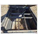 Large Black Plastic Storage Bin with Damaged Lid - Stackable