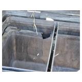 Large Black Plastic Storage Bin with Damaged Lid - Stackable