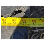 Large Black Plastic Storage Bin with Damaged Lid - Stackable