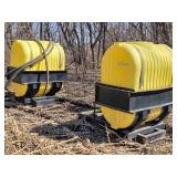 Pair 275 Gallon Demco Liquid Storage Tanks with Mounts