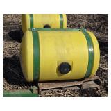 Pair of Used Agricultural Saddle Tanks with Mounting Brackets - 110 Gallons Each