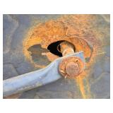 Used Rusted Steel Lawn Roller - 4