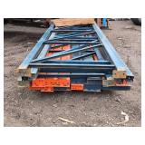 Set of Heavy Duty Steel Warehouse Pallet Racks - 4 Risers, 14 Cross Beams