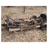 Rusty Chassis Frame with Steering Wheel and Automotive Components - Volkswagen