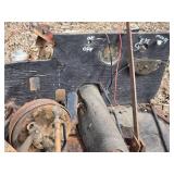 Rusty Chassis Frame with Steering Wheel and Automotive Components - Volkswagen