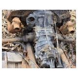 Rusty Chassis Frame with Steering Wheel and Automotive Components - Volkswagen