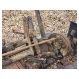 Rusty Chassis Frame with Steering Wheel and Automotive Components - Volkswagen