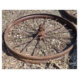 Lot of 3 Vintage Cast Iron Wagon Wheels