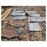 Vintage Corrugated Tin Sheets with Decorative Patterns