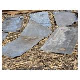 Vintage Corrugated Tin Sheets with Decorative Patterns