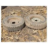 2 Used Farm Tires, Sizes 7.75-14 and 8.25-14