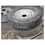2 Used 7.50-16LT Truck Tires and Rims