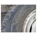 2 Used 7.50-16LT Truck Tires and Rims