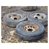 Lot 3 - 16" Used Tires on Rims