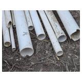 Collection of Assorted PVC Pipes, Various Lengths and Widths