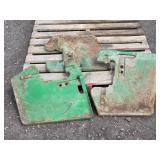 Lot of 3 John Deere Tractor Suitcase Weights - One is Marked 47 kg