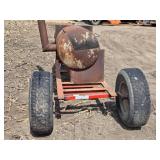 Large Mobile Barrel Smoker Grill on Wheels