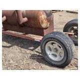 Large Mobile Barrel Smoker Grill on Wheels