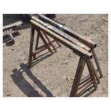 3 Heavy Duty Steel Sawhorses