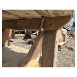 Used Heavy Duty Wooden Workbench with Vise and Power Outlets