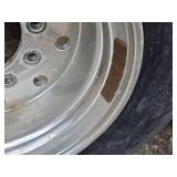 Damaged  445/50 R22.5 Trailer on Aluminum Rim