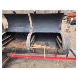 Used Mobile Barbecue Smoker Trailer with Dual Chambers