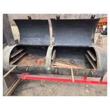 Used Mobile Barbecue Smoker Trailer with Dual Chambers