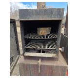 Used Mobile Barbecue Smoker Trailer with Dual Chambers