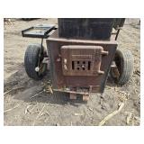 Used Mobile Barbecue Smoker Trailer with Dual Chambers