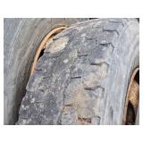 5 Used 11R22.5 Truck Tires with steel Rims