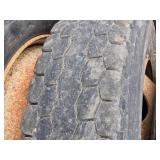 5 Used 11R22.5 Truck Tires with steel Rims