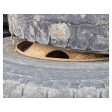 5 Used 11R22.5 Truck Tires with steel Rims