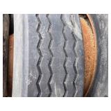 4 Used Yokohama Commercial Truck Tires 295/75R22.5 on Steel Rims