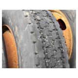 4 Used Yokohama Commercial Truck Tires 295/75R22.5 on Steel Rims