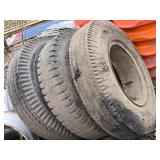 3 Used 9.00-20 Tires with 10 Ply Rating