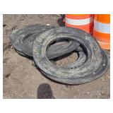 5 Orange Reflective Traffic Drums with Bases